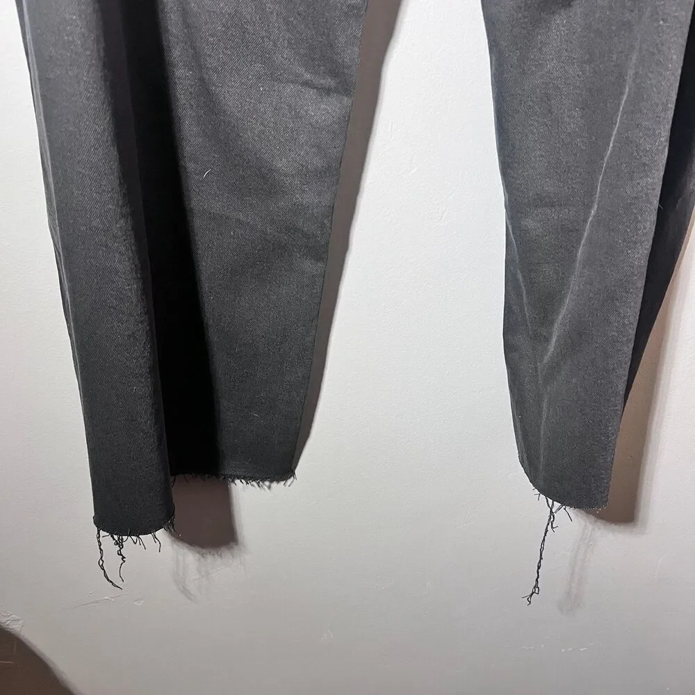 NWT Good American Good Ease Relaxed Jeans Size 28 Plus Black High Rise Wide Leg - Picture 12 of 13